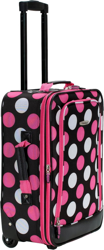 Fashion Softside Upright Luggage Set, Expandable, Wheel, Telescopic Handle,Turquoise, (14/19) - Colors B
