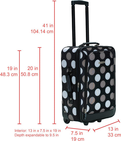 Fashion Softside Upright Luggage Set, Expandable, Wheel, Telescopic Handle,Turquoise, (14/19) - Colors B