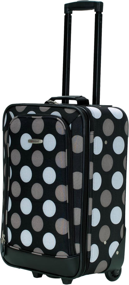 Fashion Softside Upright Luggage Set, Expandable, Wheel, Telescopic Handle,Turquoise, (14/19) - Colors B