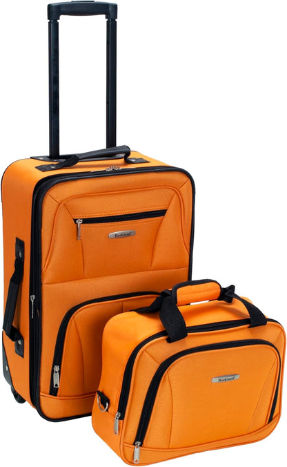 Fashion Softside Upright Luggage Set, Expandable, Wheel, Telescopic Handle,Turquoise, (14/19) - Colors B