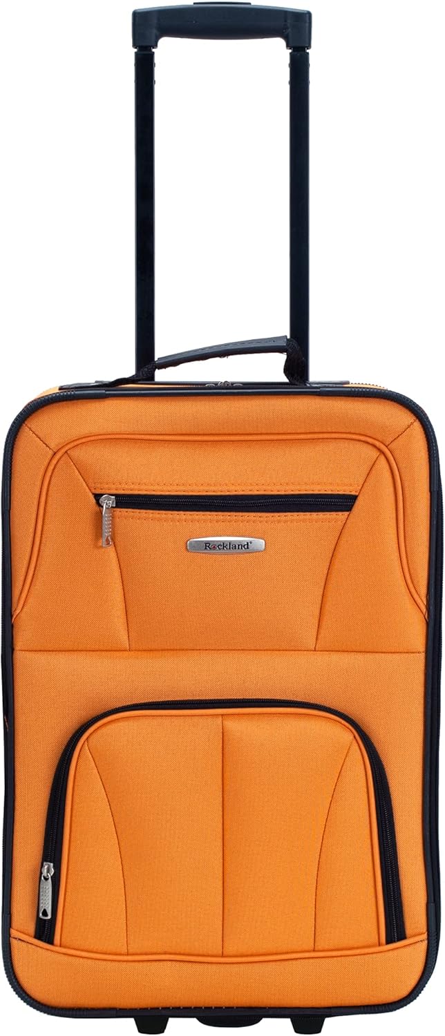 Fashion Softside Upright Luggage Set, Expandable, Wheel, Telescopic Handle,Turquoise, (14/19) - Colors B