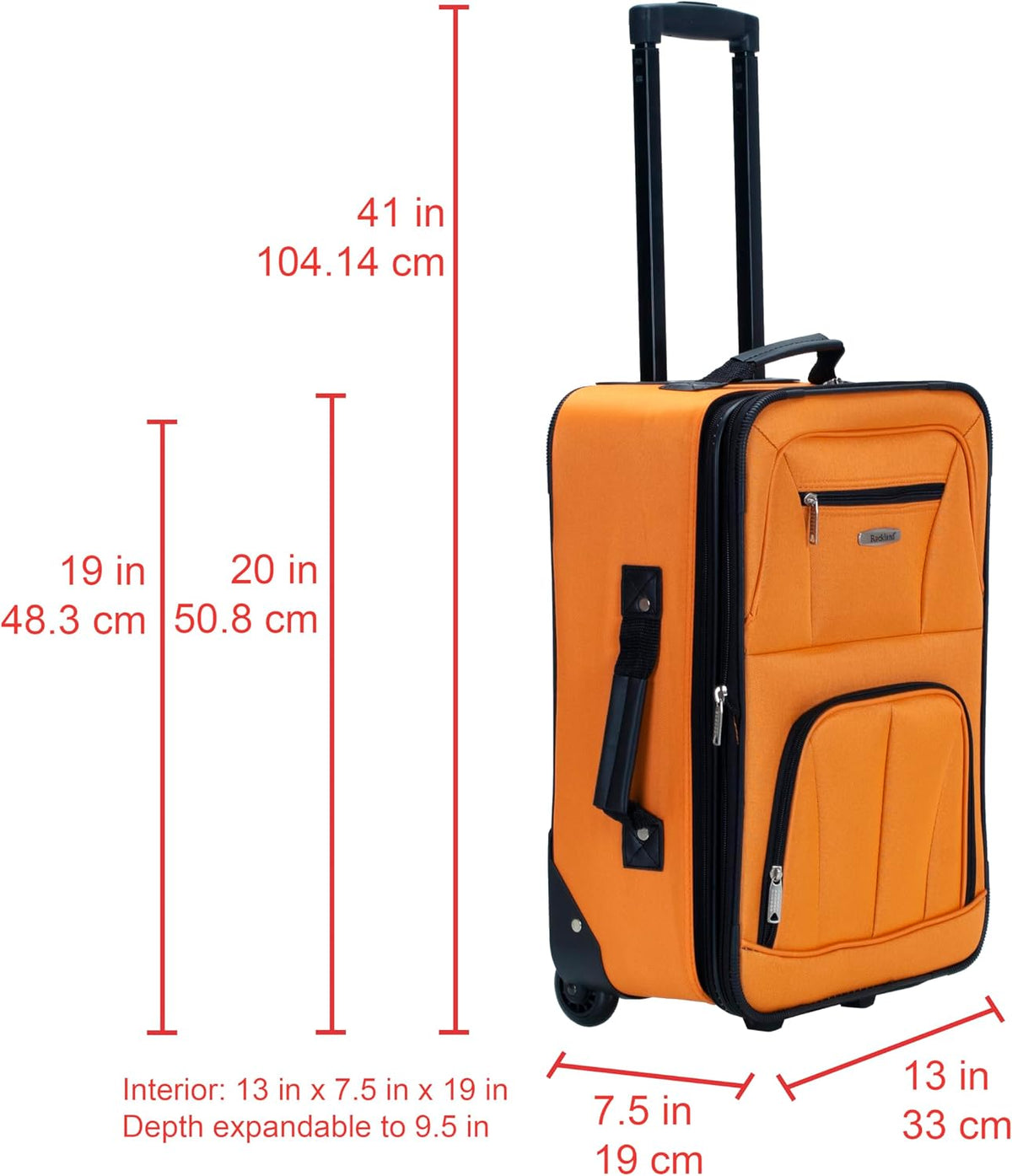 Fashion Softside Upright Luggage Set, Expandable, Wheel, Telescopic Handle,Turquoise, (14/19) - Colors B