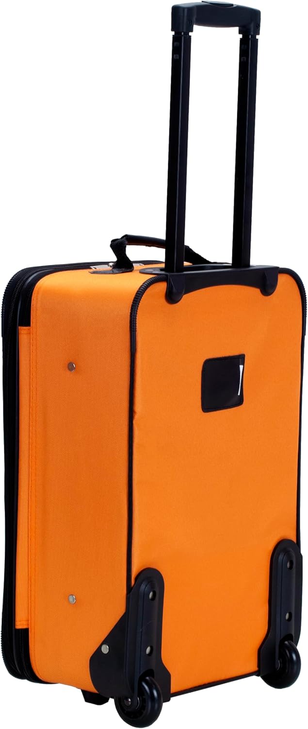Fashion Softside Upright Luggage Set, Expandable, Wheel, Telescopic Handle,Turquoise, (14/19) - Colors B