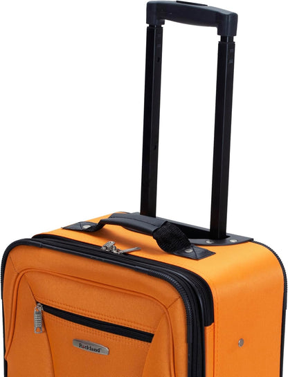Fashion Softside Upright Luggage Set, Expandable, Wheel, Telescopic Handle,Turquoise, (14/19) - Colors B