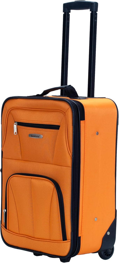Fashion Softside Upright Luggage Set, Expandable, Wheel, Telescopic Handle,Turquoise, (14/19) - Colors B