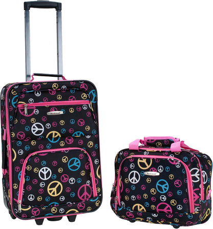 Fashion Softside Upright Luggage Set, Expandable, Wheel, Telescopic Handle,Turquoise, (14/19) - Colors B