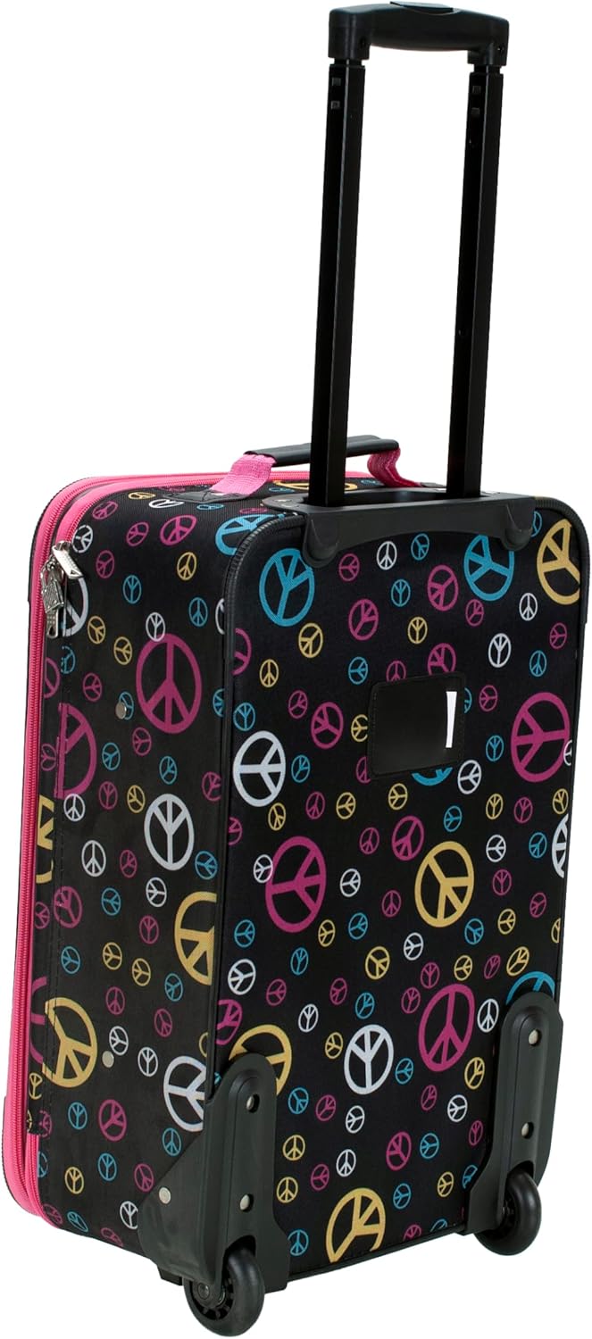 Fashion Softside Upright Luggage Set, Expandable, Wheel, Telescopic Handle,Turquoise, (14/19) - Colors B