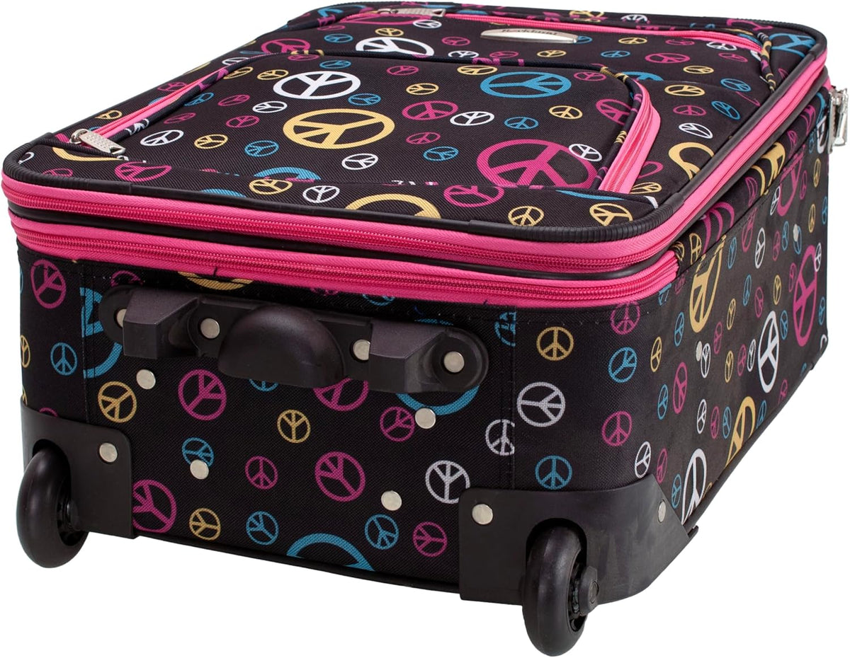 Fashion Softside Upright Luggage Set, Expandable, Wheel, Telescopic Handle,Turquoise, (14/19) - Colors B