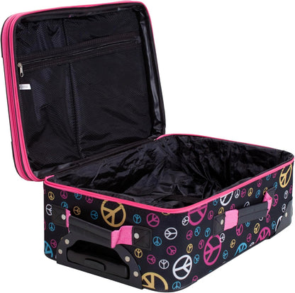 Fashion Softside Upright Luggage Set, Expandable, Wheel, Telescopic Handle,Turquoise, (14/19) - Colors B