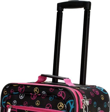 Fashion Softside Upright Luggage Set, Expandable, Wheel, Telescopic Handle,Turquoise, (14/19) - Colors B