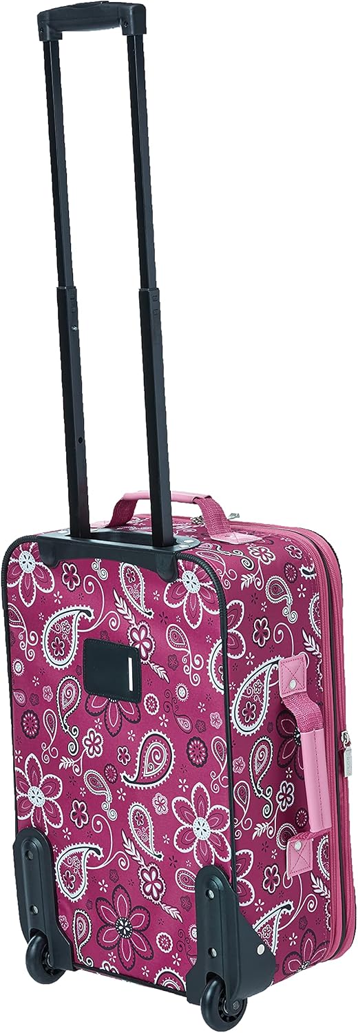 Fashion Softside Upright Luggage Set, Expandable, Wheel, Telescopic Handle,Turquoise, (14/19) - Colors B