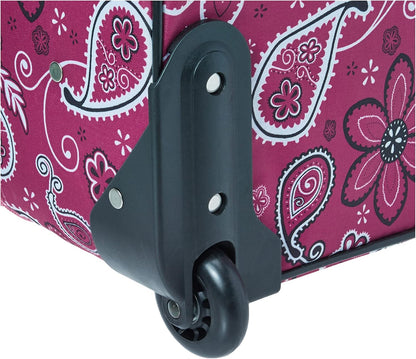 Fashion Softside Upright Luggage Set, Expandable, Wheel, Telescopic Handle,Turquoise, (14/19) - Colors B
