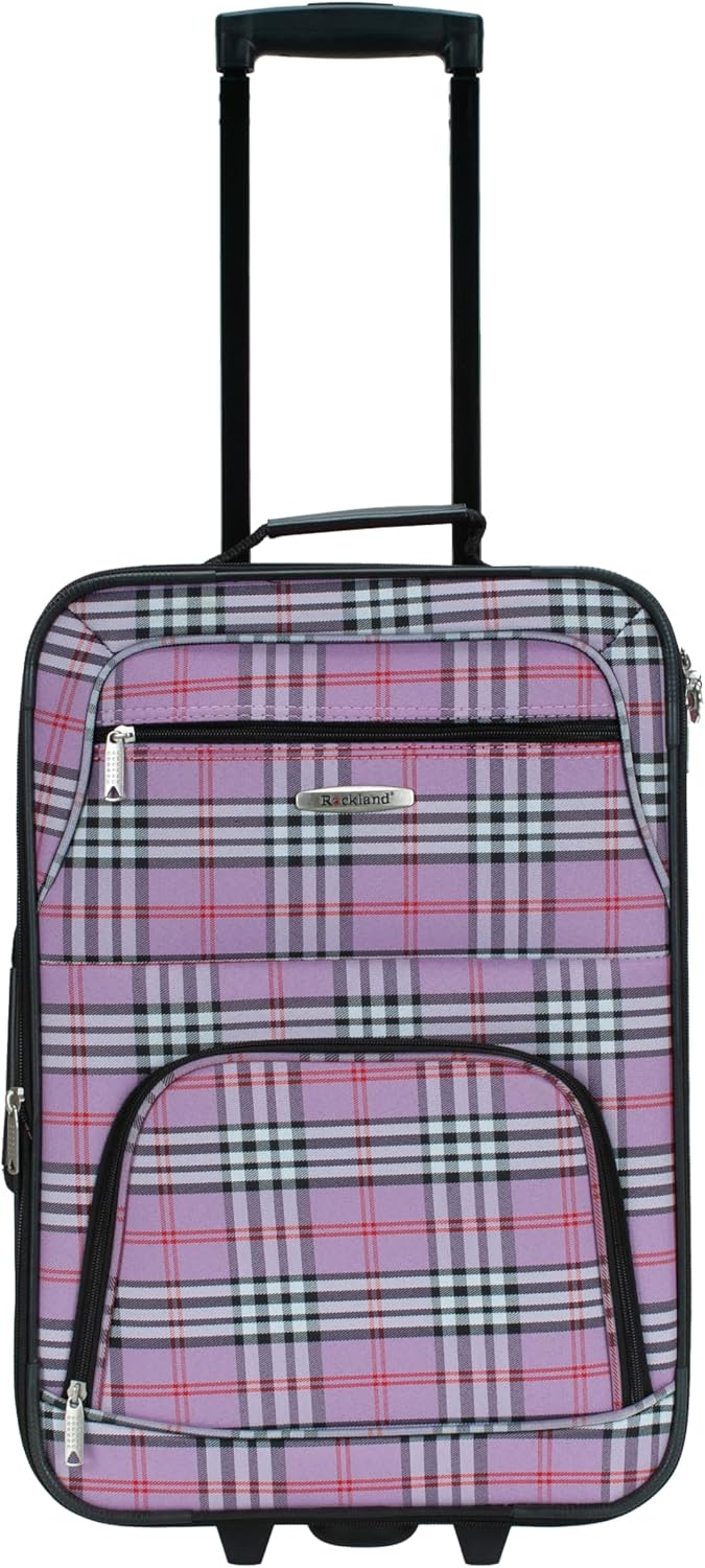 Fashion Softside Upright Luggage Set, Expandable, Wheel, Telescopic Handle,Turquoise, (14/19) - Colors B