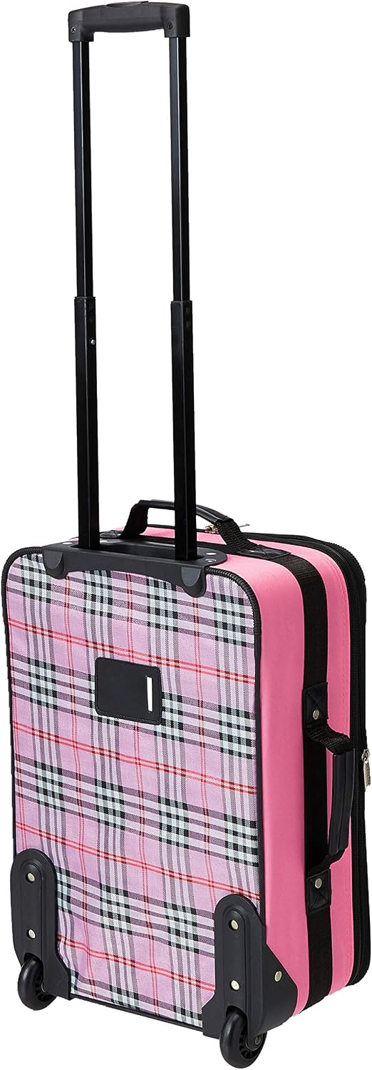 Fashion Softside Upright Luggage Set, Expandable, Wheel, Telescopic Handle,Turquoise, (14/19) - Colors B