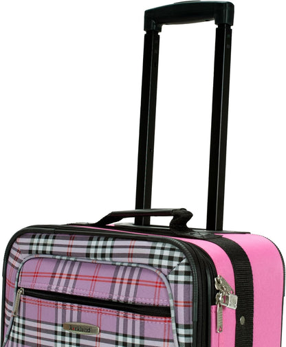 Fashion Softside Upright Luggage Set, Expandable, Wheel, Telescopic Handle,Turquoise, (14/19) - Colors B