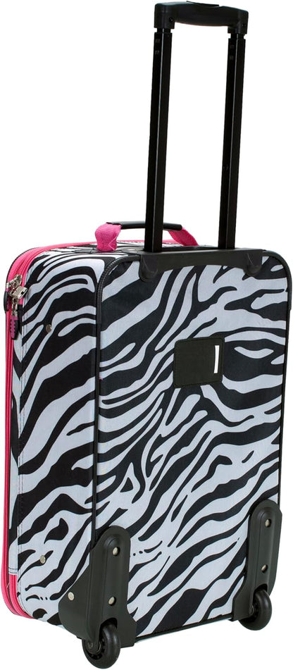 Fashion Softside Upright Luggage Set, Expandable, Wheel, Telescopic Handle,Turquoise, (14/19) - Colors B
