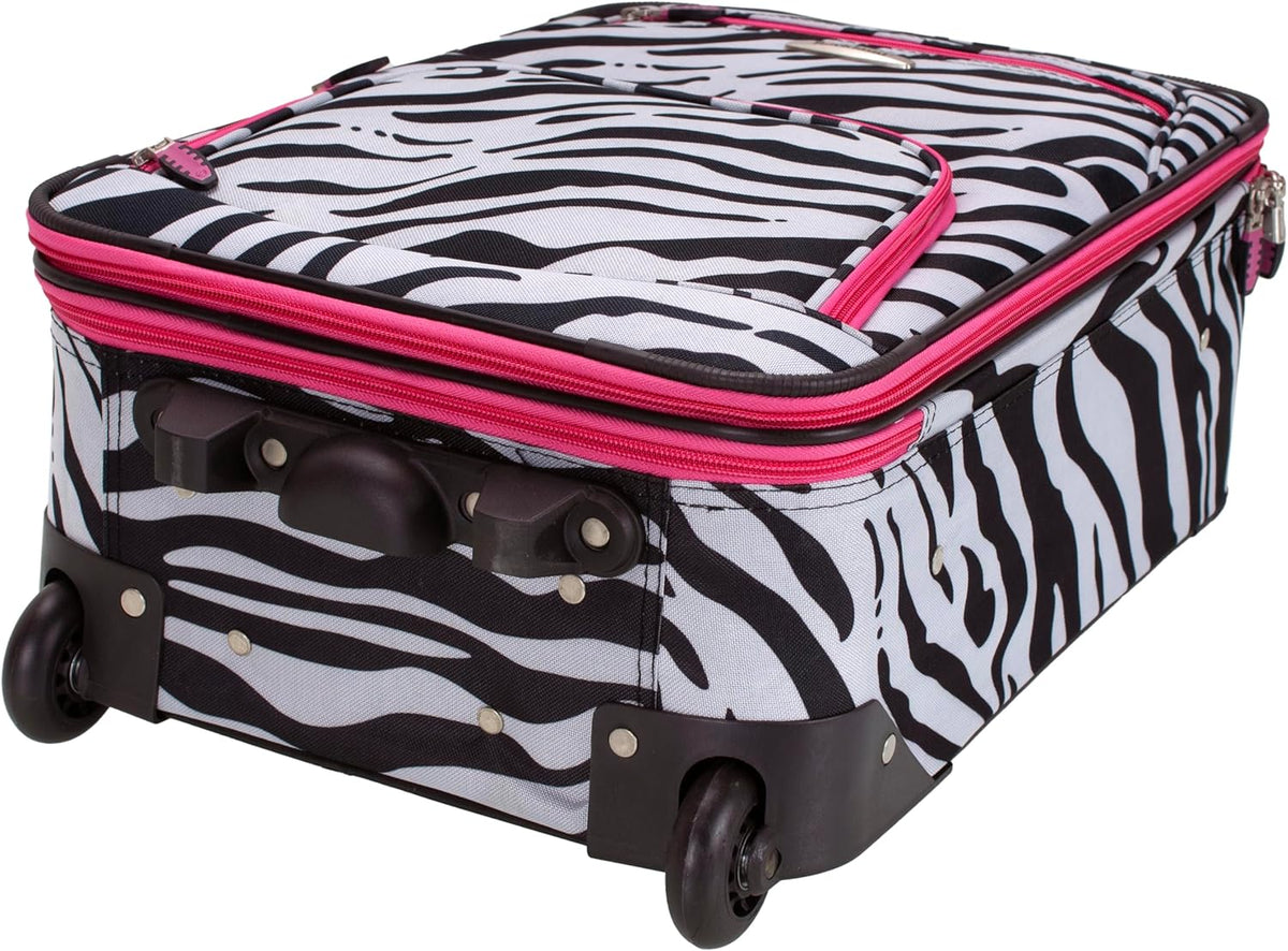 Fashion Softside Upright Luggage Set, Expandable, Wheel, Telescopic Handle,Turquoise, (14/19) - Colors B