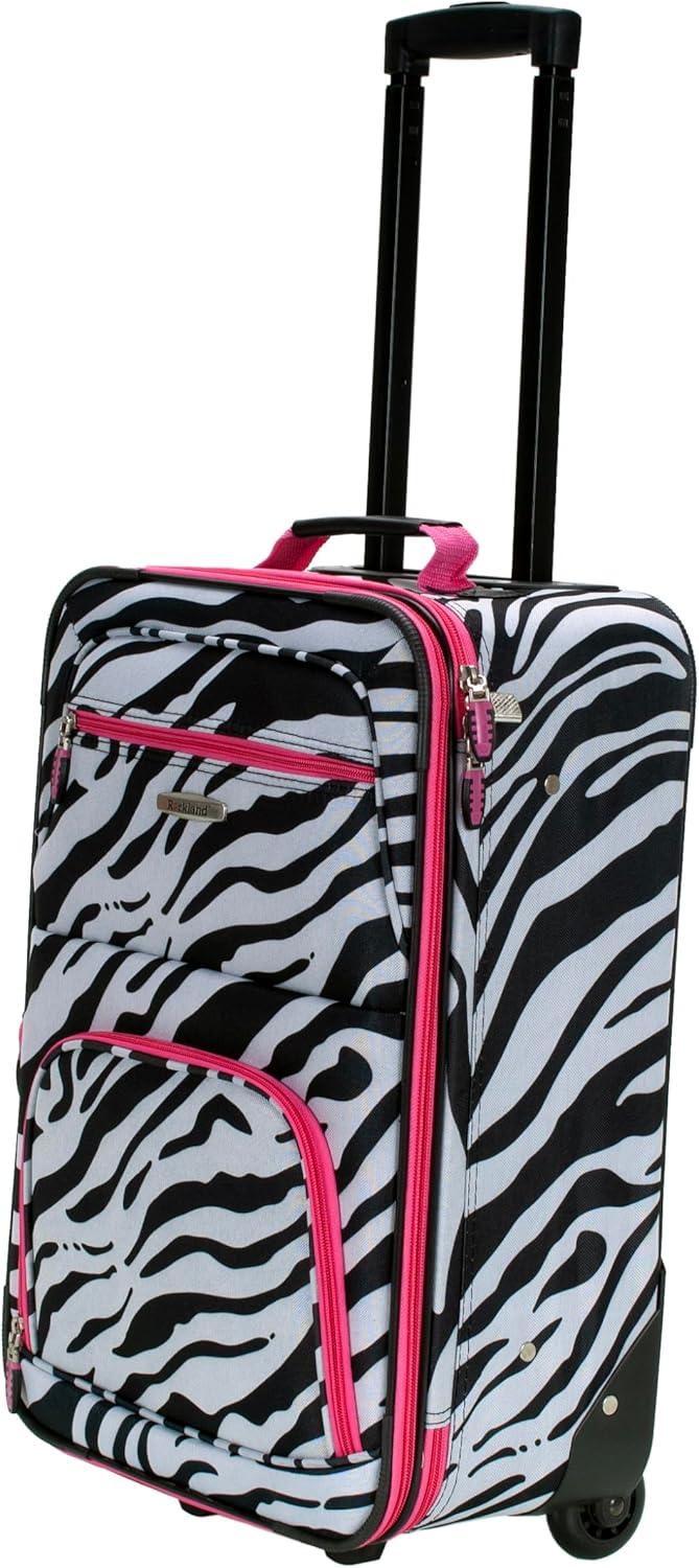 Fashion Softside Upright Luggage Set, Expandable, Wheel, Telescopic Handle,Turquoise, (14/19) - Colors B