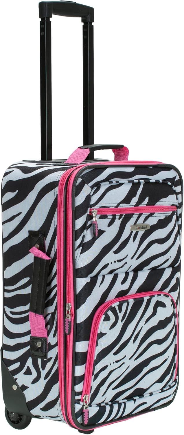 Fashion Softside Upright Luggage Set, Expandable, Wheel, Telescopic Handle,Turquoise, (14/19) - Colors B