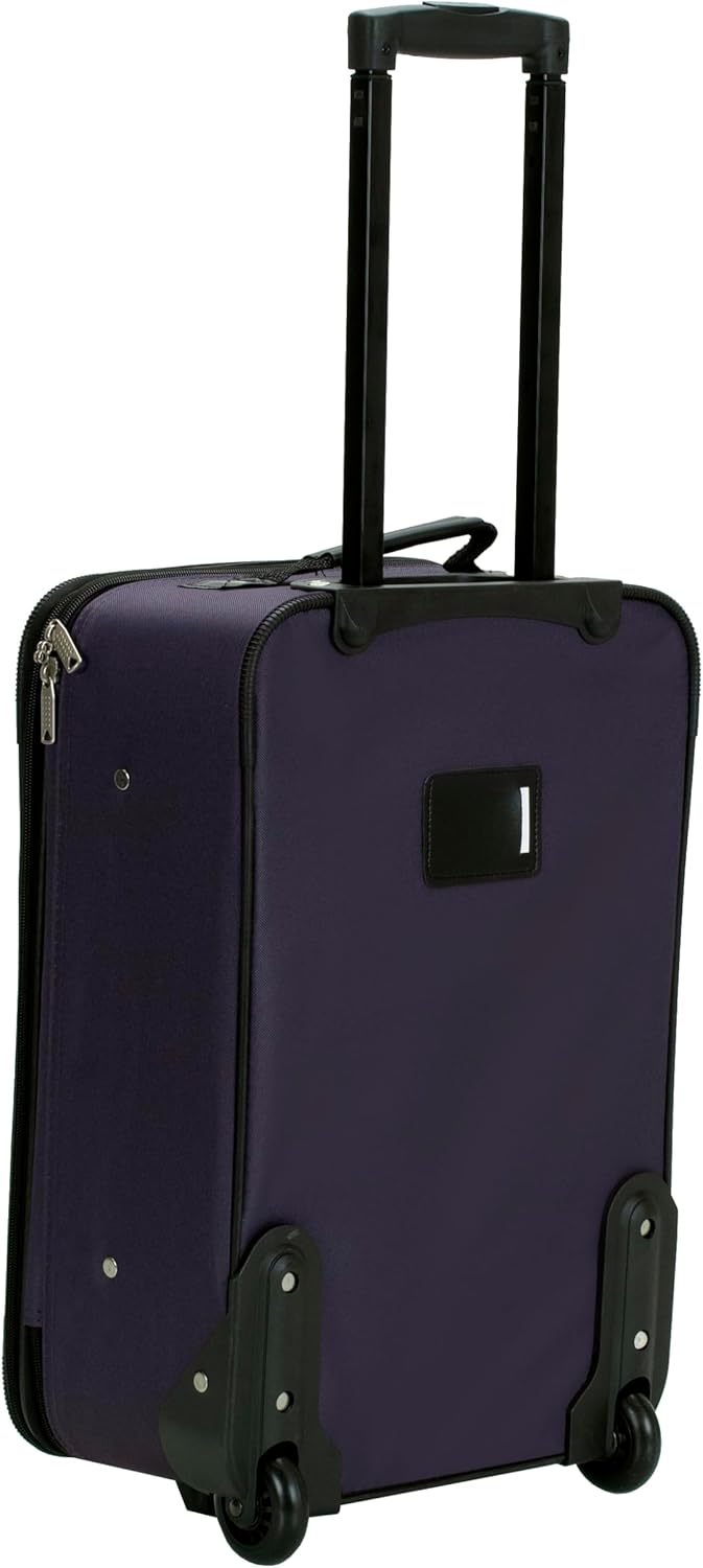 Fashion Softside Upright Luggage Set, Expandable, Wheel, Telescopic Handle,Turquoise, (14/19) - Colors B