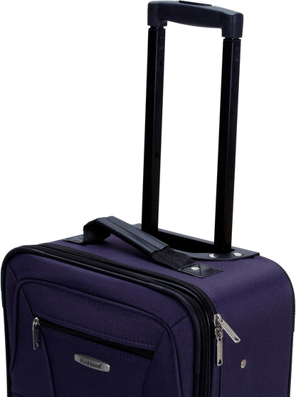 Fashion Softside Upright Luggage Set, Expandable, Wheel, Telescopic Handle,Turquoise, (14/19) - Colors B
