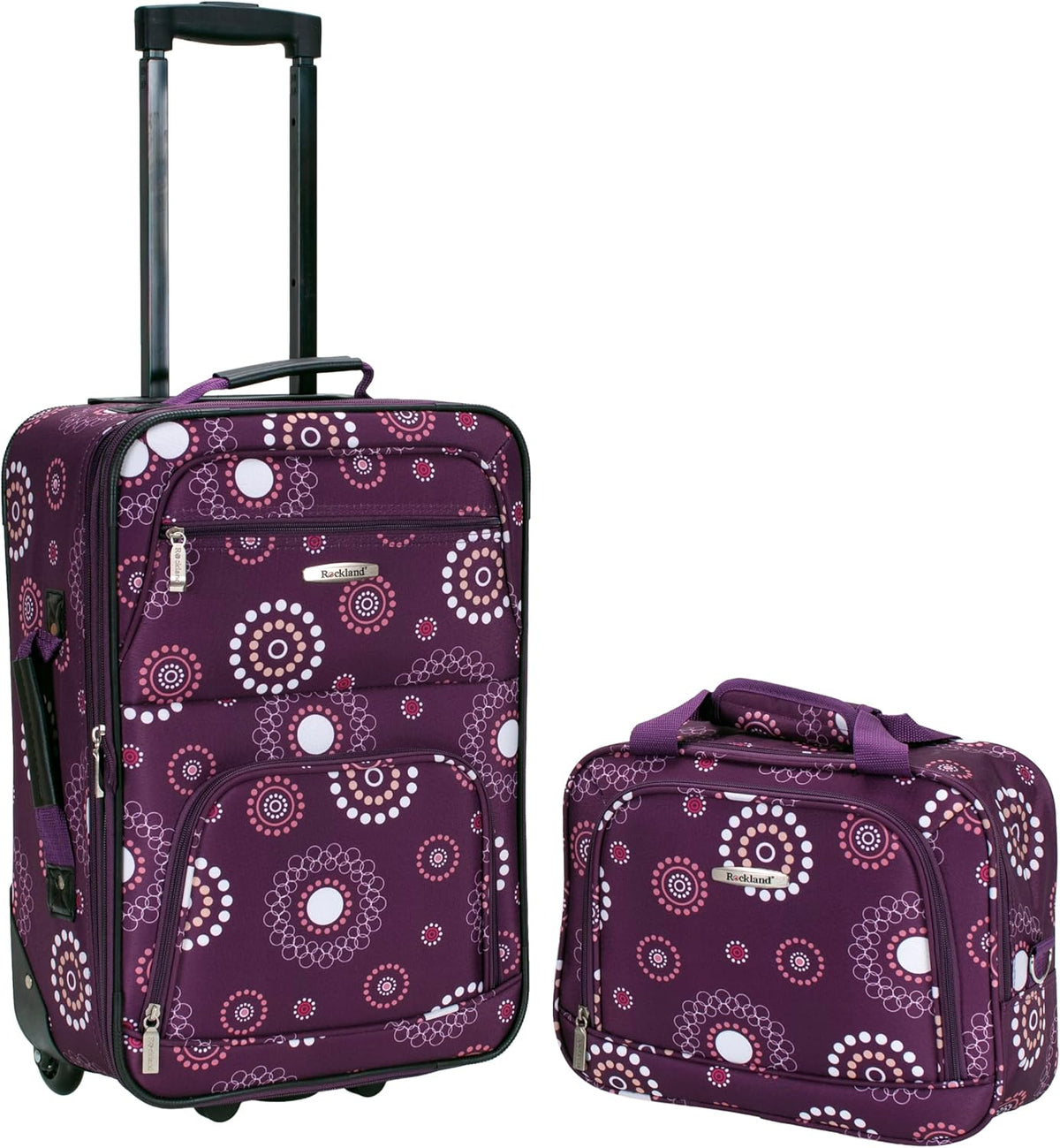 Fashion Softside Upright Luggage Set, Expandable, Wheel, Telescopic Handle,Turquoise, (14/19) - Colors B