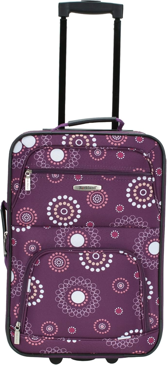 Fashion Softside Upright Luggage Set, Expandable, Wheel, Telescopic Handle,Turquoise, (14/19) - Colors B