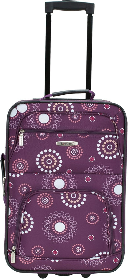 Fashion Softside Upright Luggage Set, Expandable, Wheel, Telescopic Handle,Turquoise, (14/19) - Colors B