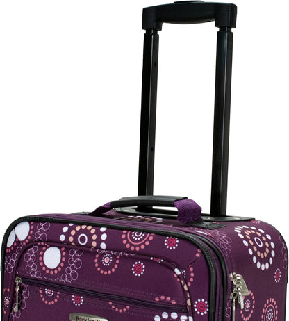 Fashion Softside Upright Luggage Set, Expandable, Wheel, Telescopic Handle,Turquoise, (14/19) - Colors B
