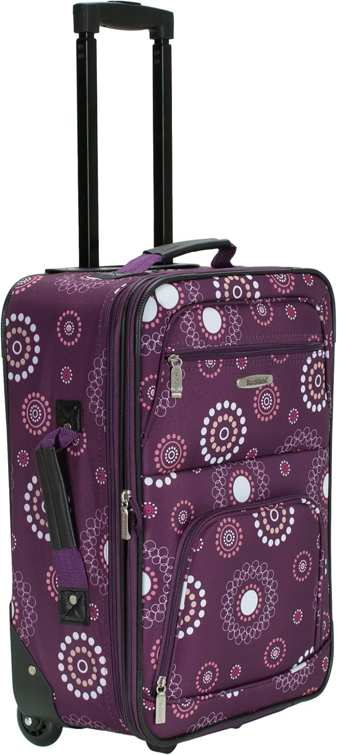 Fashion Softside Upright Luggage Set, Expandable, Wheel, Telescopic Handle,Turquoise, (14/19) - Colors B