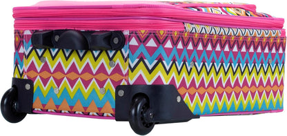 Fashion Softside Upright Luggage Set, Expandable, Wheel, Telescopic Handle,Turquoise, (14/19) - Colors B