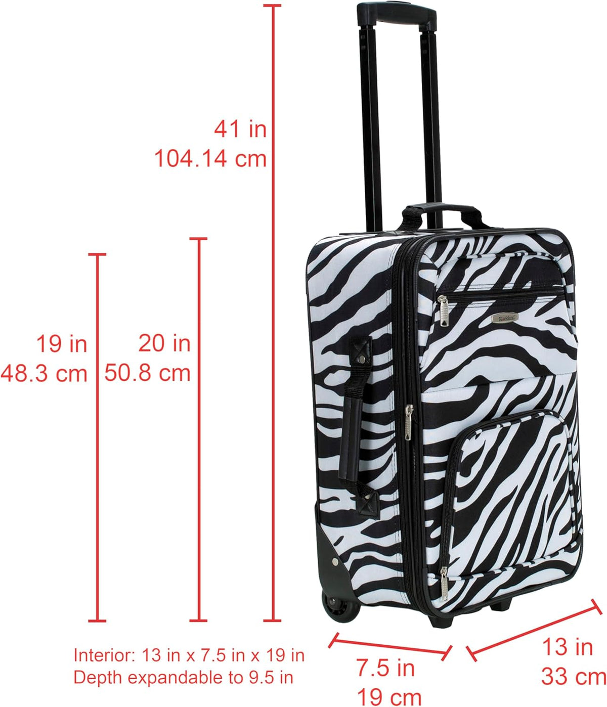 Fashion Softside Upright Luggage Set, Expandable, Wheel, Telescopic Handle,Turquoise, (14/19) - Colors B