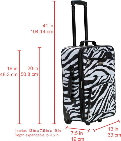 Fashion Softside Upright Luggage Set, Expandable, Wheel, Telescopic Handle,Turquoise, (14/19) - Colors B