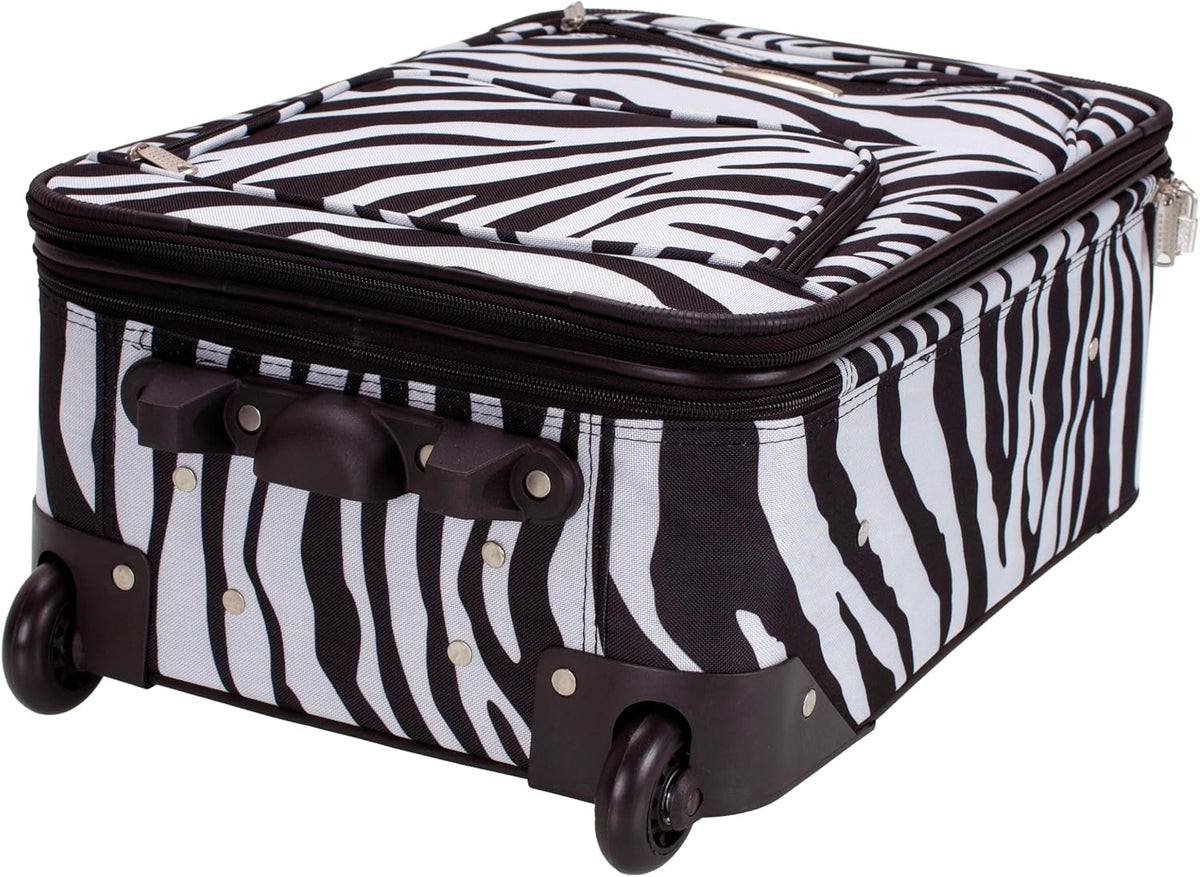 Fashion Softside Upright Luggage Set, Expandable, Wheel, Telescopic Handle,Turquoise, (14/19) - Colors B
