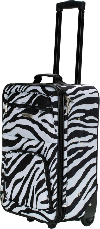 Fashion Softside Upright Luggage Set, Expandable, Wheel, Telescopic Handle,Turquoise, (14/19) - Colors B