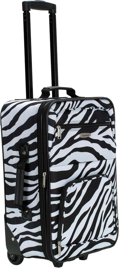 Fashion Softside Upright Luggage Set, Expandable, Wheel, Telescopic Handle,Turquoise, (14/19) - Colors B