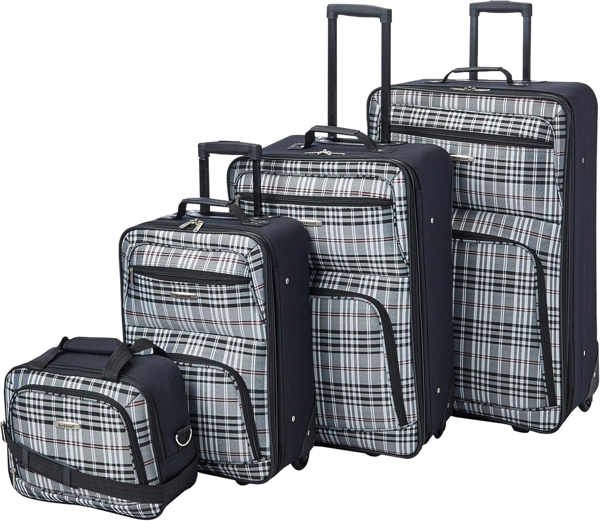 Fashion Softside Upright Luggage Set, Expandable, Wheel, Telescopic Handle,Turquoise, (14/19) - Colors B