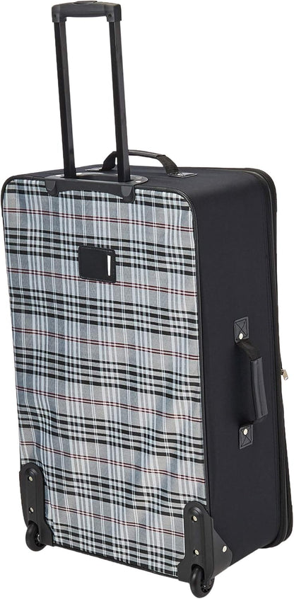 Fashion Softside Upright Luggage Set, Expandable, Wheel, Telescopic Handle,Turquoise, (14/19) - Colors B