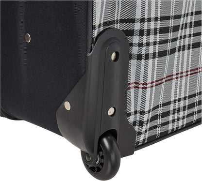 Fashion Softside Upright Luggage Set, Expandable, Wheel, Telescopic Handle,Turquoise, (14/19) - Colors B