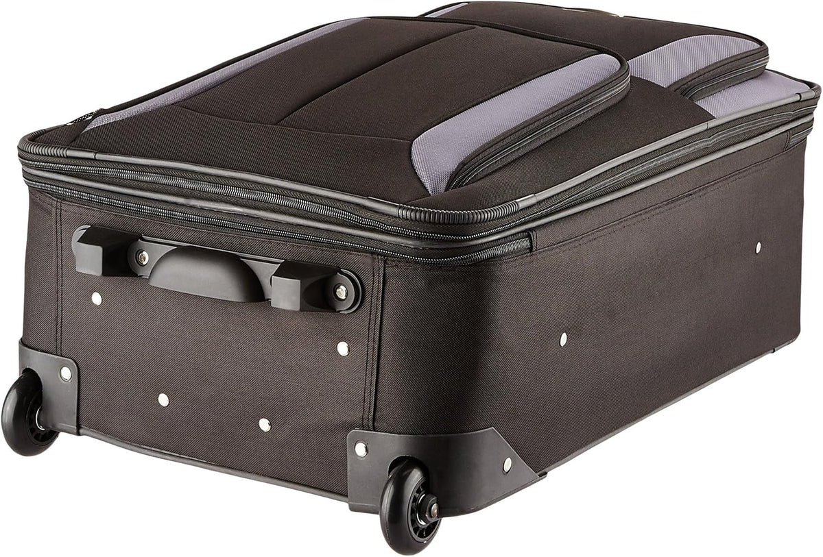 Fashion Softside Upright Luggage Set, Expandable, Wheel, Telescopic Handle,Turquoise, (14/19) - Colors B