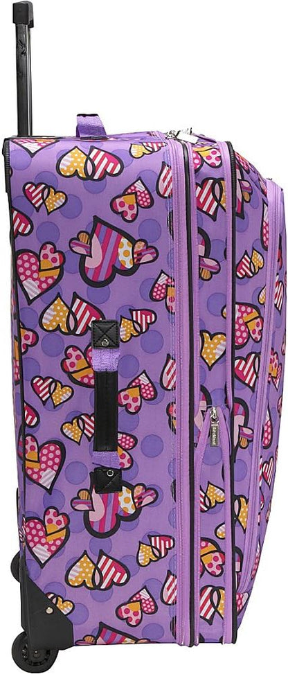 Fashion Softside Upright Luggage Set, Expandable, Wheel, Telescopic Handle,Turquoise, (14/19) - Colors B