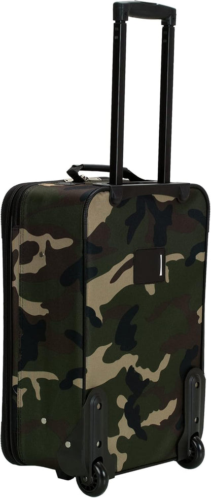 Fashion Softside Upright Luggage Set, Expandable, Wheel, Telescopic Handle,Turquoise, (14/19) - Colors B