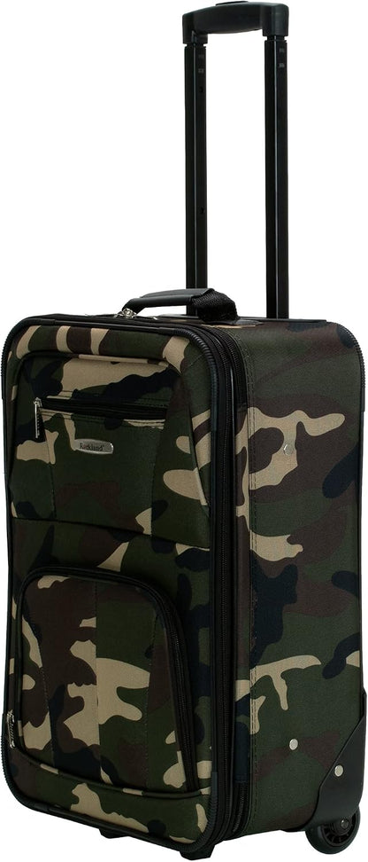 Fashion Softside Upright Luggage Set, Expandable, Wheel, Telescopic Handle,Turquoise, (14/19) - Colors B