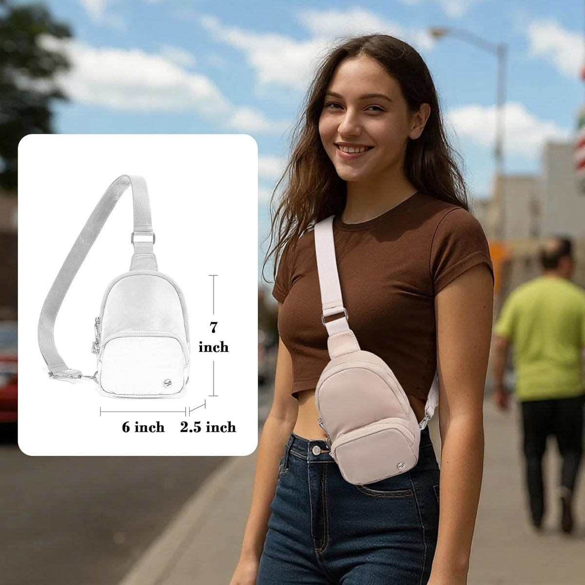Small Anti Theft Crossbody Bags for Women Lightweight RFID Sling Bag | Nylon Travel Purse for Daily Casual Use