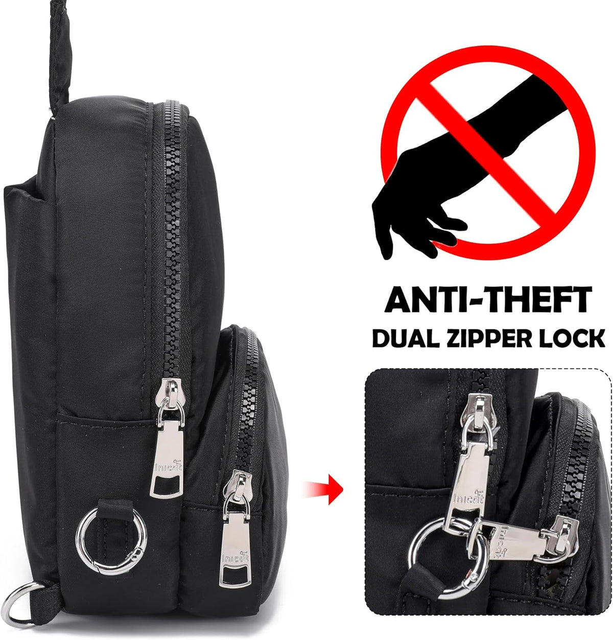 Small Anti Theft Crossbody Bags for Women Lightweight RFID Sling Bag | Nylon Travel Purse for Daily Casual Use