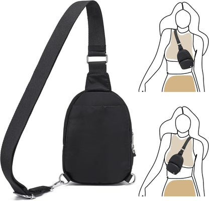 Small Anti Theft Crossbody Bags for Women Lightweight RFID Sling Bag | Nylon Travel Purse for Daily Casual Use