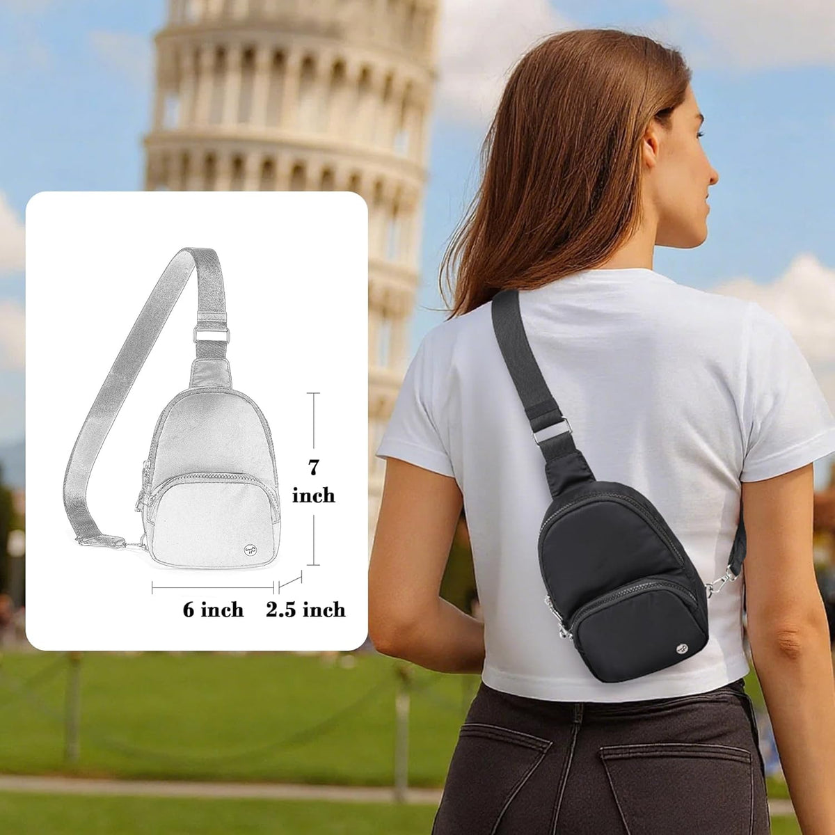 Small Anti Theft Crossbody Bags for Women Lightweight RFID Sling Bag | Nylon Travel Purse for Daily Casual Use
