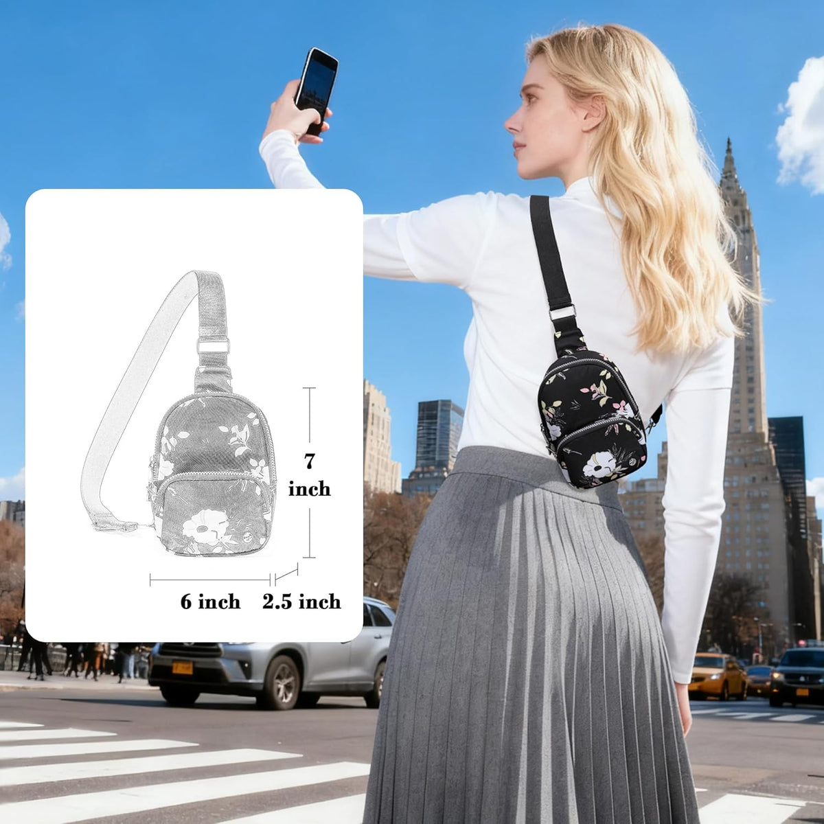 Small Anti Theft Crossbody Bags for Women Lightweight RFID Sling Bag | Nylon Travel Purse for Daily Casual Use