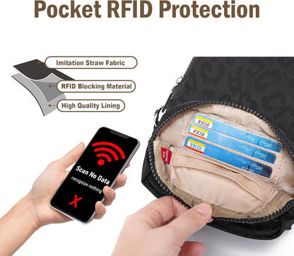 Small Anti Theft Crossbody Bags for Women Lightweight RFID Sling Bag | Nylon Travel Purse for Daily Casual Use