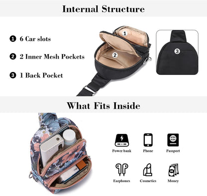 Small Anti Theft Crossbody Bags for Women Lightweight RFID Sling Bag | Nylon Travel Purse for Daily Casual Use